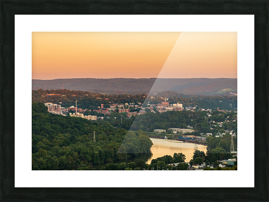 Sunset over Downtown Morgantown Picture Frame print