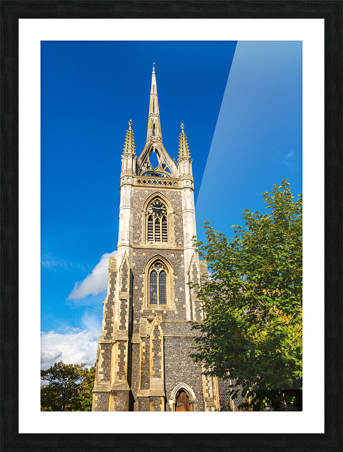 Unusual tower crown spire in Faversham Kent Picture Frame print
