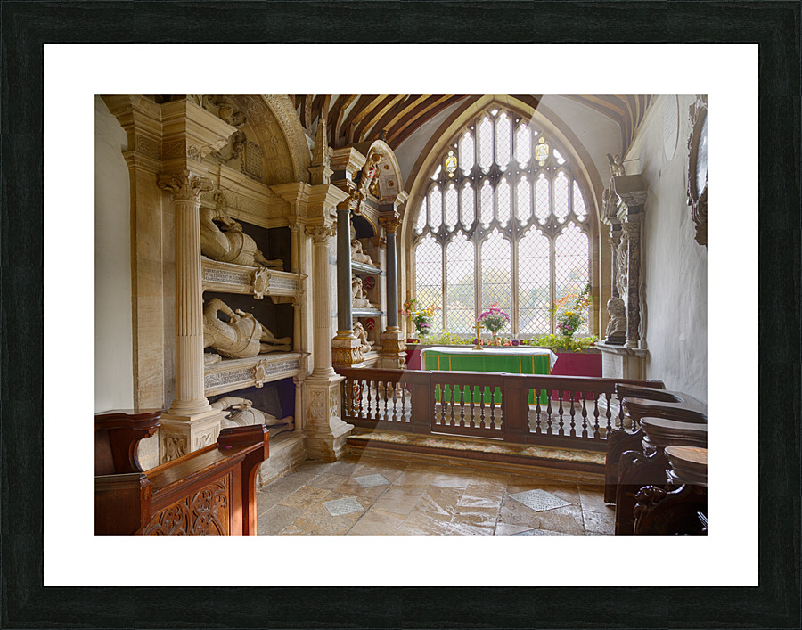 Interior of St Mary Church Swinbrook Picture Frame print