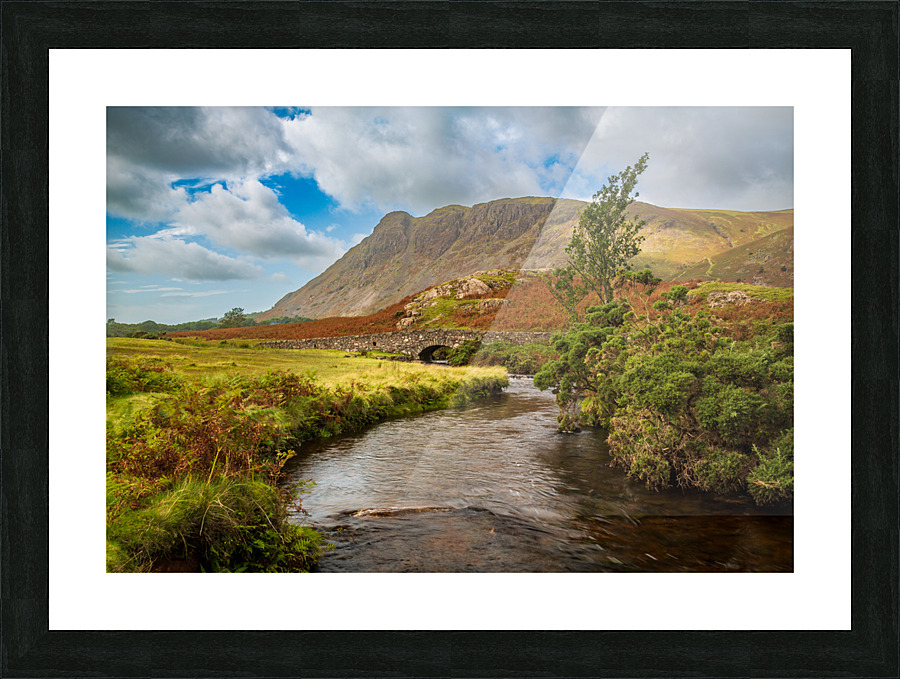 Stone bridge over river by Wastwater Picture Frame print