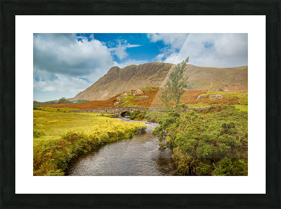 Stone bridge over river by Wastwater Picture Frame print