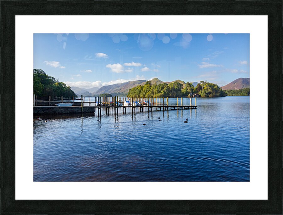 Rowing Boats on Derwent Water in Lake District Impression et Cadre photo