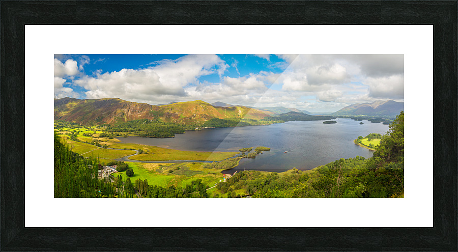 Derwent Water Panorama Picture Frame print