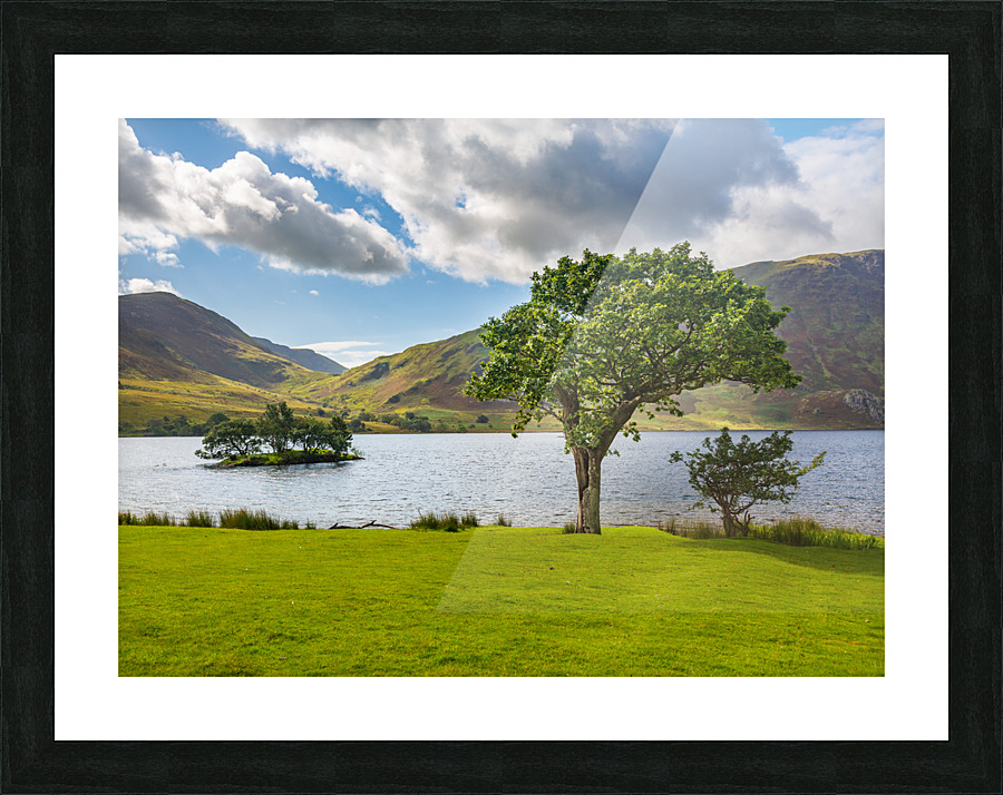 View over Crummock Water in Lake District Picture Frame print