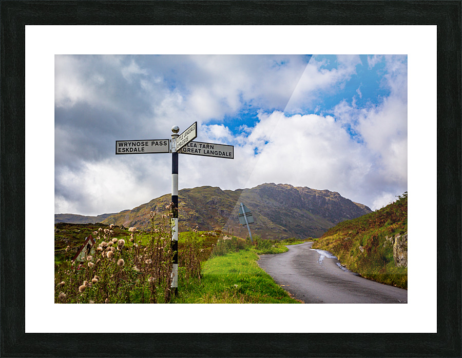 Langdale sign in english lake district Impression et Cadre photo