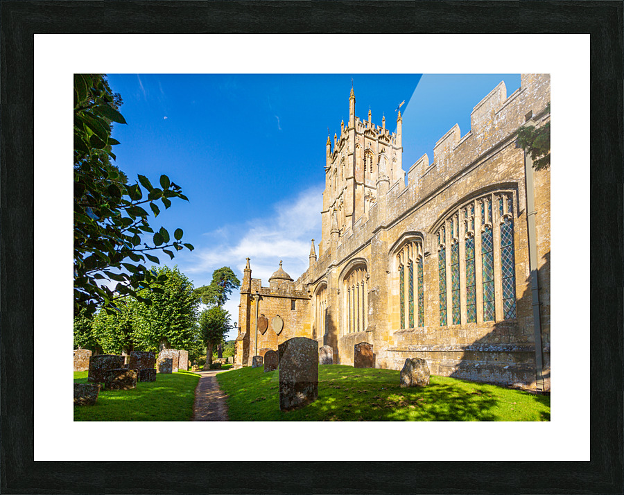 Church and graveyard in Chipping Campden Picture Frame print