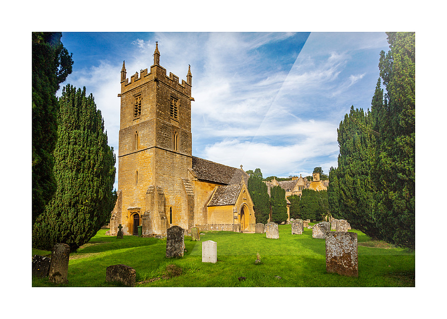 Stanway House and St Peters Church Stanton Impression et Cadre photo
