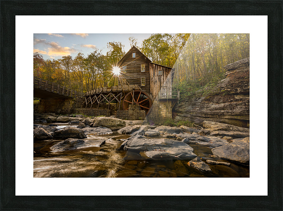 Babcock grist mill in West Virginia Picture Frame print