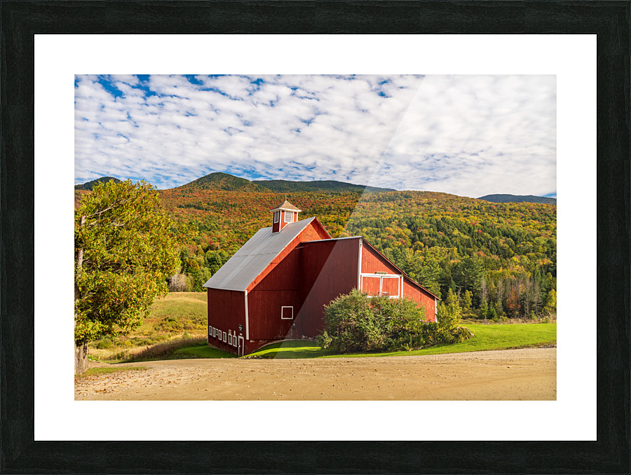 Grandview Farm barn with fall colors in Vermont Impression et Cadre photo