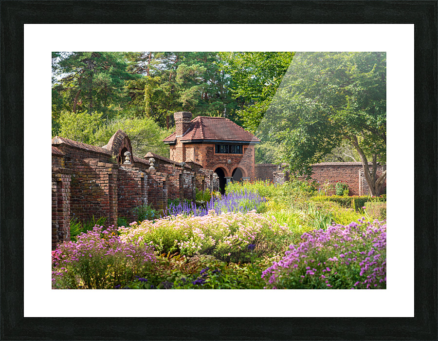 Brick walled garden for vegetables and flowers at Fort Picture Frame print