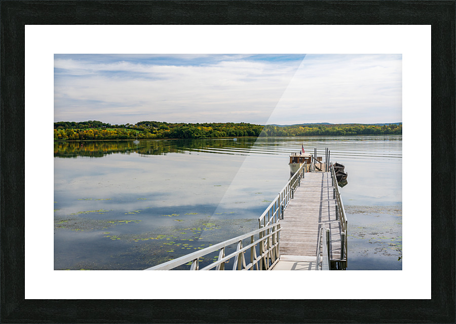 Lake Champlain by Fort Ticonderoga in the fall Picture Frame print
