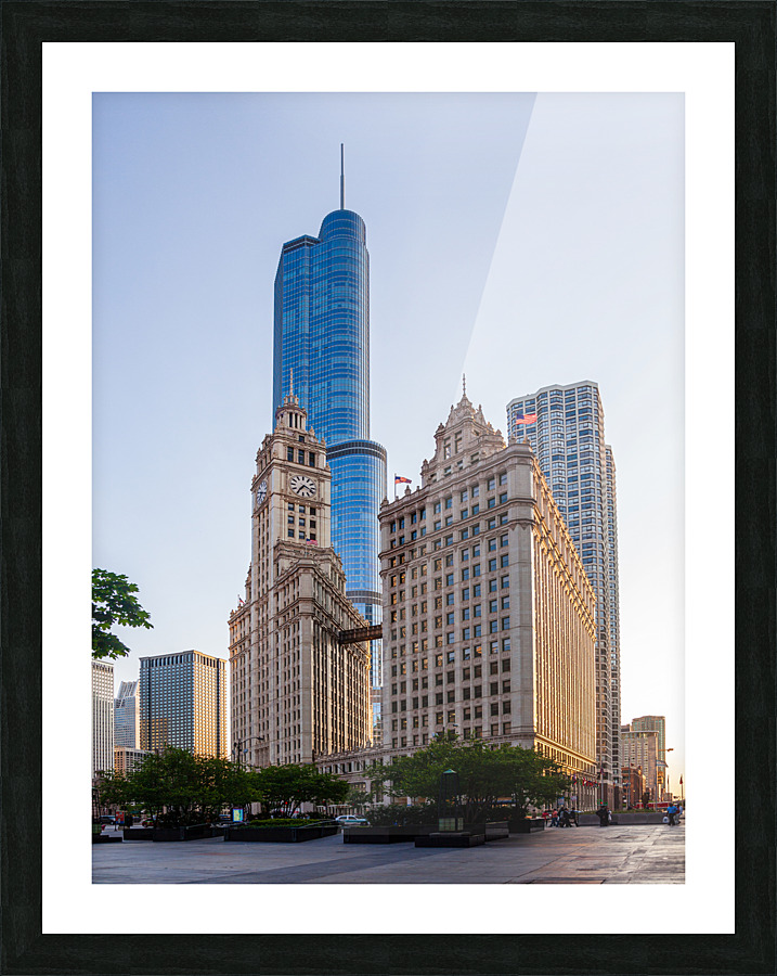 Wrigley building and Trump tower Chicago Impression et Cadre photo