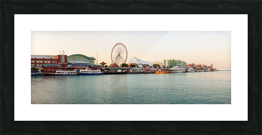 Panorama of Navy Pier in Chicago Picture Frame print