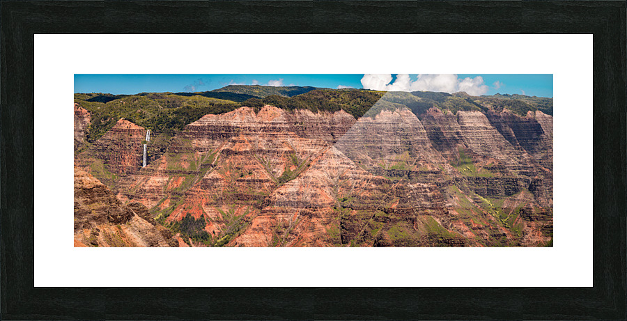 Panorama of the Waimea Canyon from the Waipoo Falls overlook on  Picture Frame print