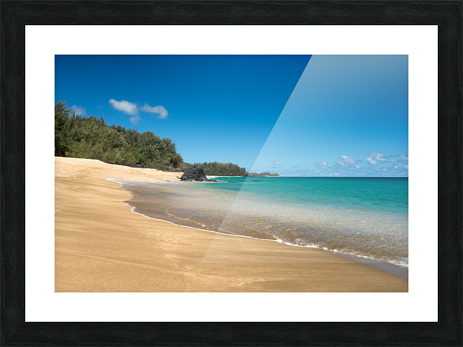 Lumahai Beach Kauai on calm day Impression et Cadre photo