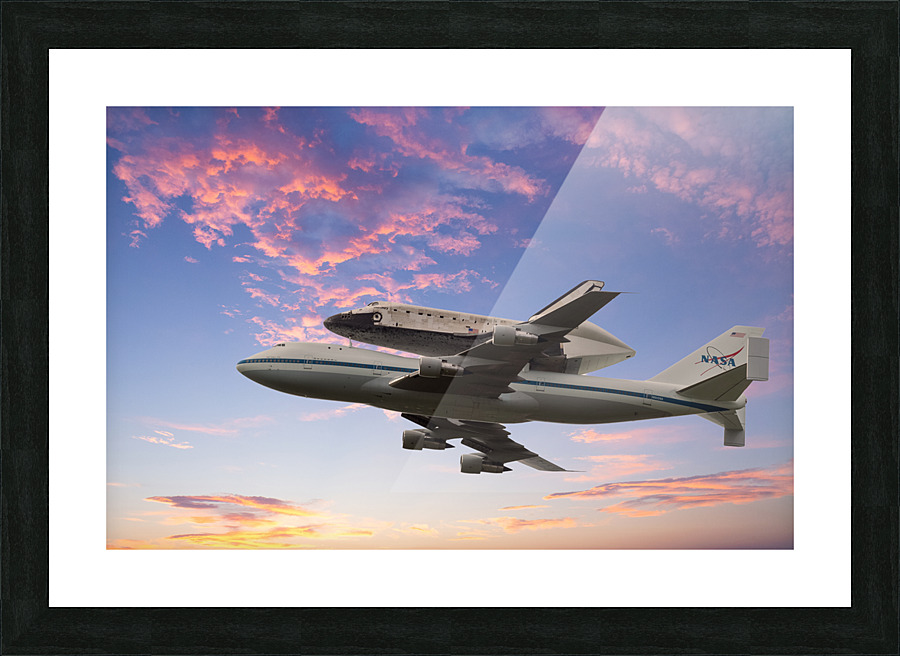 Space Shuttle Discovery flies into retirement Picture Frame print