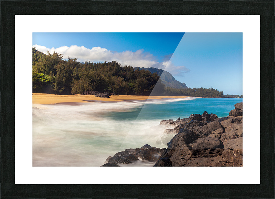 Lumahai beach in Kauai in long exposure Impression et Cadre photo