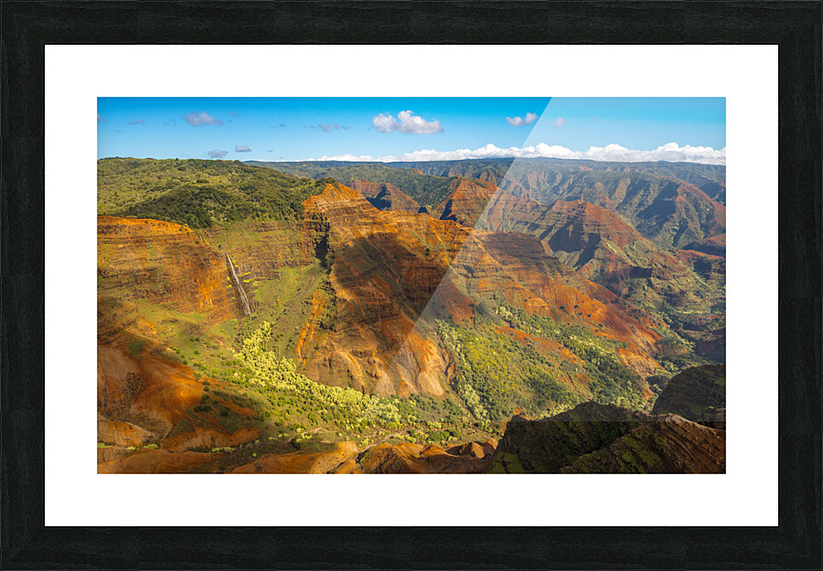 Garden Island of Kauai from helicopter tour Picture Frame print