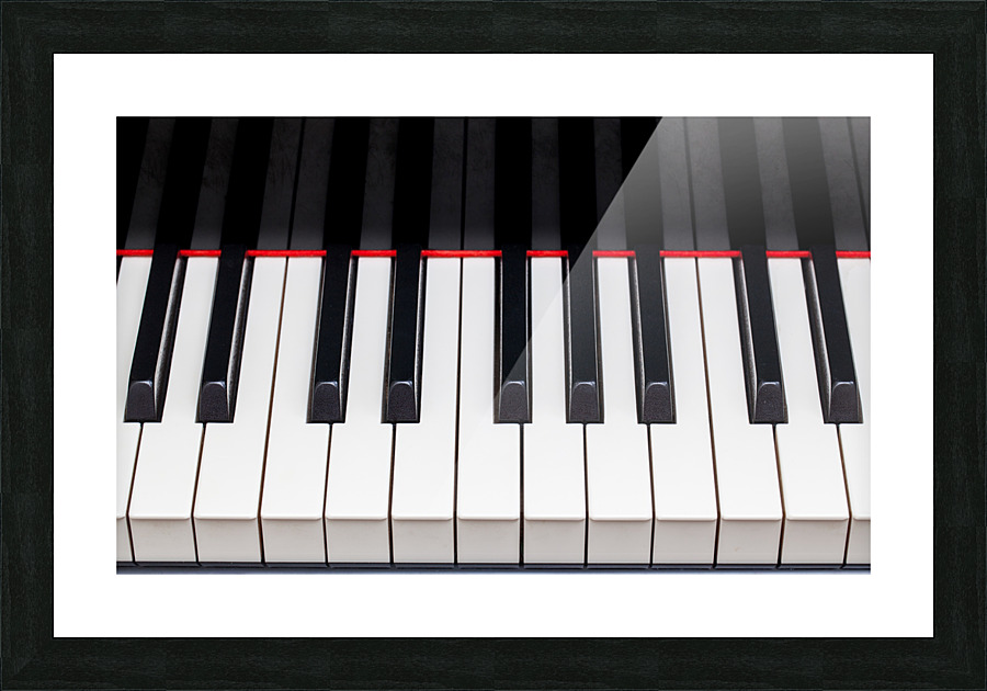 Close up of piano keys Picture Frame print