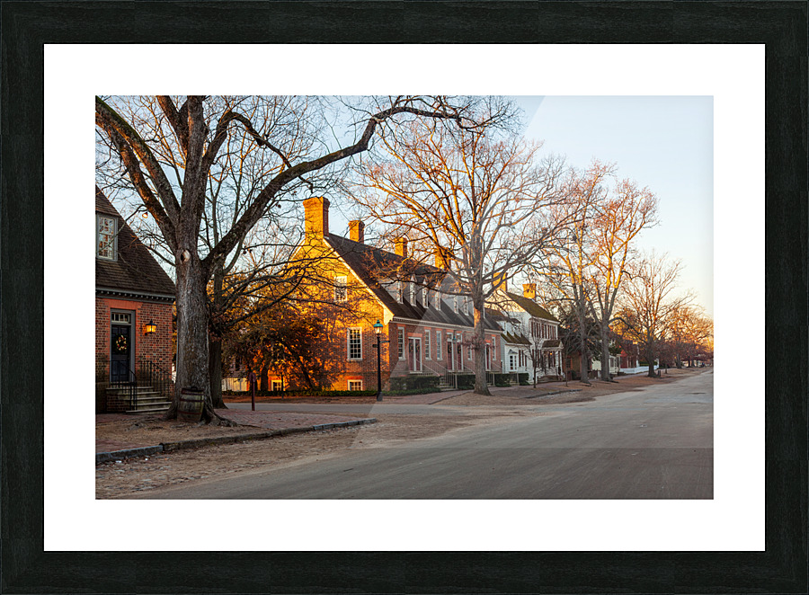 Old houses in Colonial Williamsburg Impression et Cadre photo