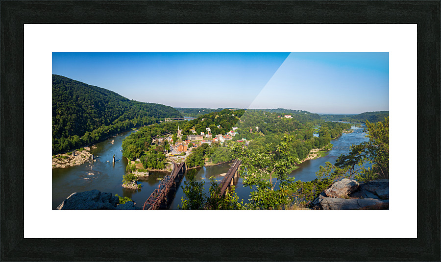 Panorama over Harpers Ferry Picture Frame print
