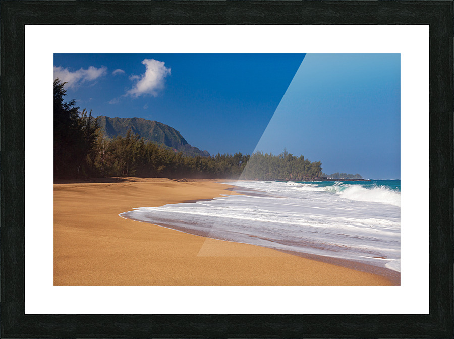 Lumahai beach in Kauai on winters day Impression et Cadre photo