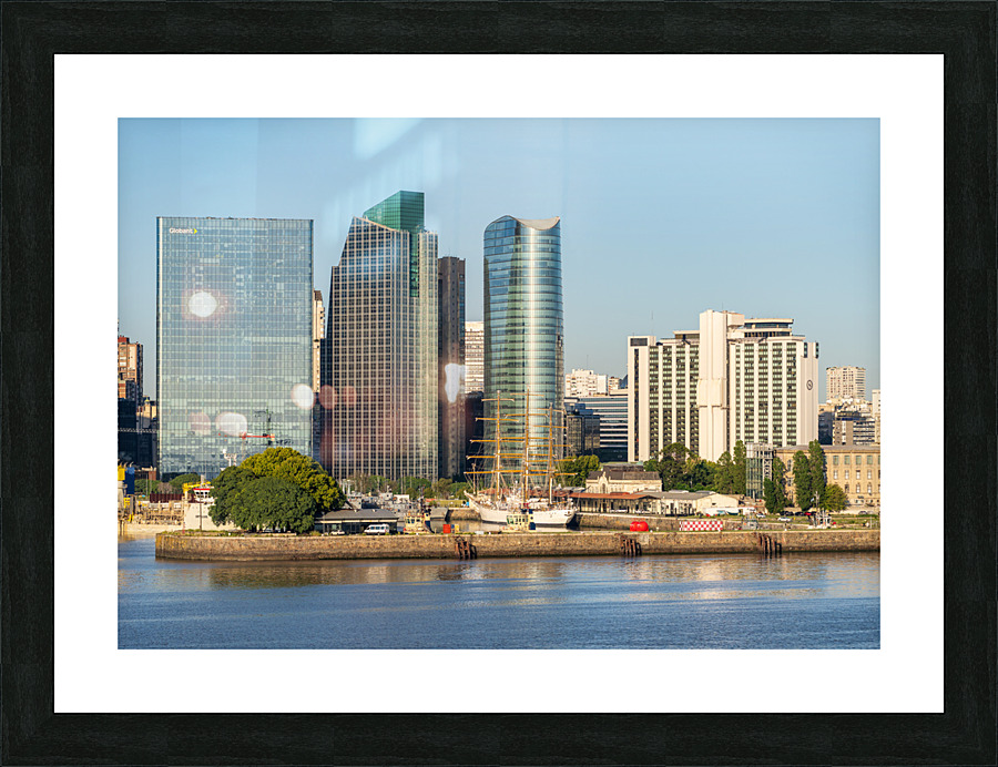 Harbor of the city of Buenos Aires in Argentina Picture Frame print