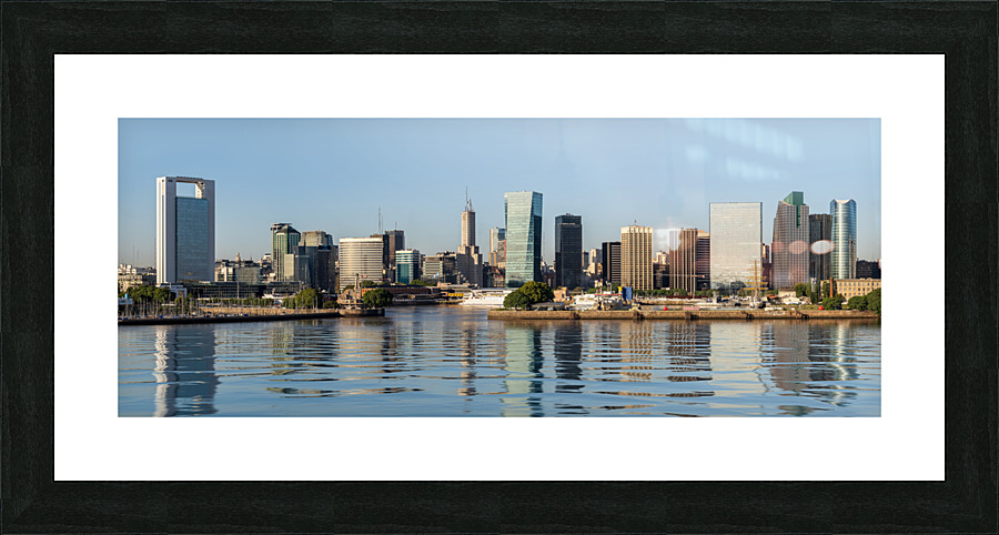 Panorama of the city of Buenos Aires in Argentina with artificia Picture Frame print