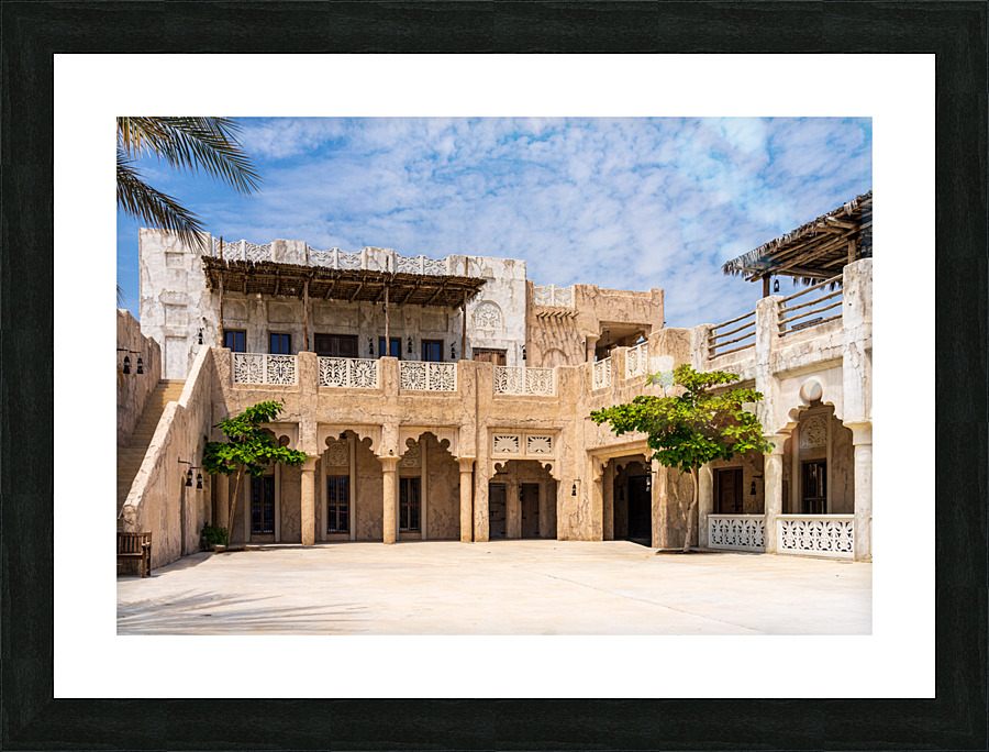 Traditional house in Al Shindagha district and museum in Dubai Picture Frame print
