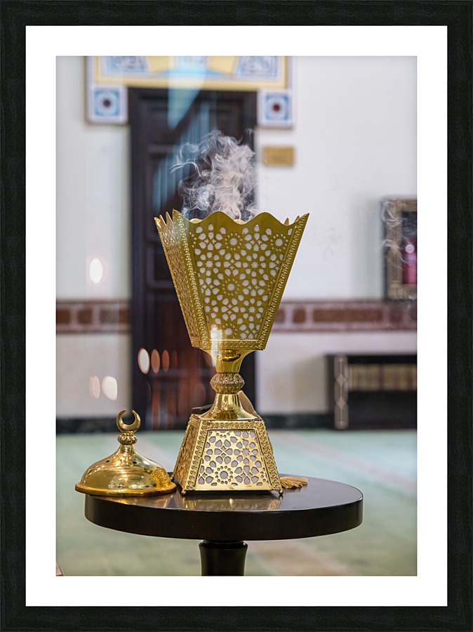 Incense burner in the Jumeirah Mosque open to visitors in Dubai Picture Frame print