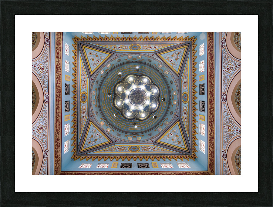 Interior of the dome in the Jumeirah Mosque open to visitors in  Picture Frame print