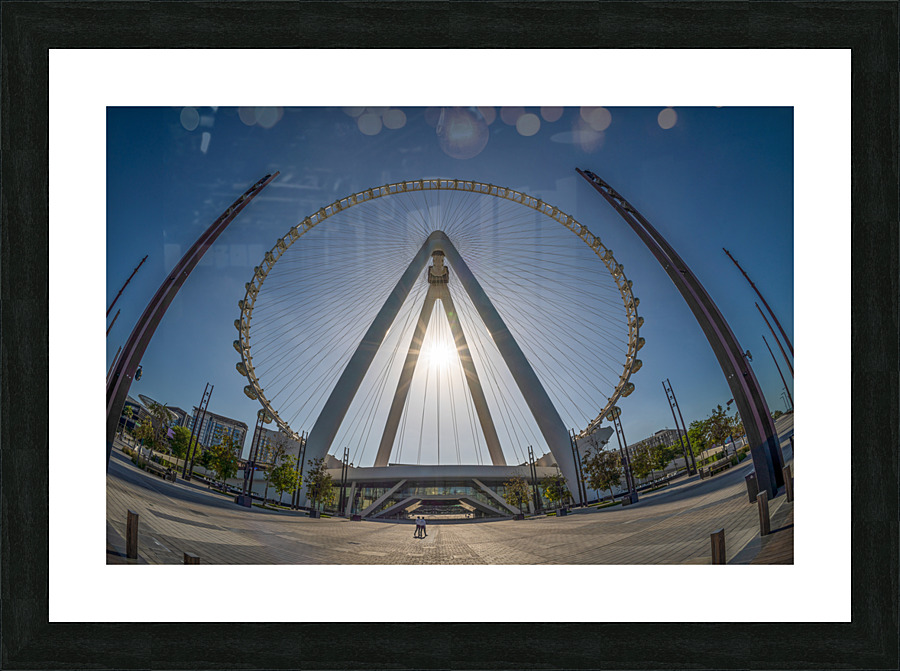 Fisheye view of Ain Dubai observation wheel on Bluewaters Island Impression et Cadre photo