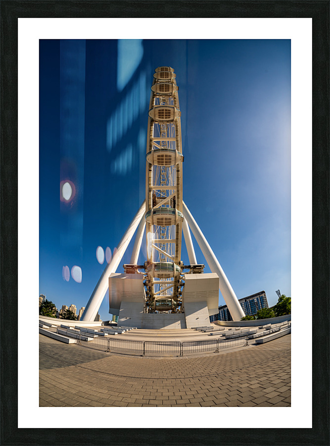 Fisheye view of Ain Dubai observation wheel on Bluewaters Island Impression et Cadre photo