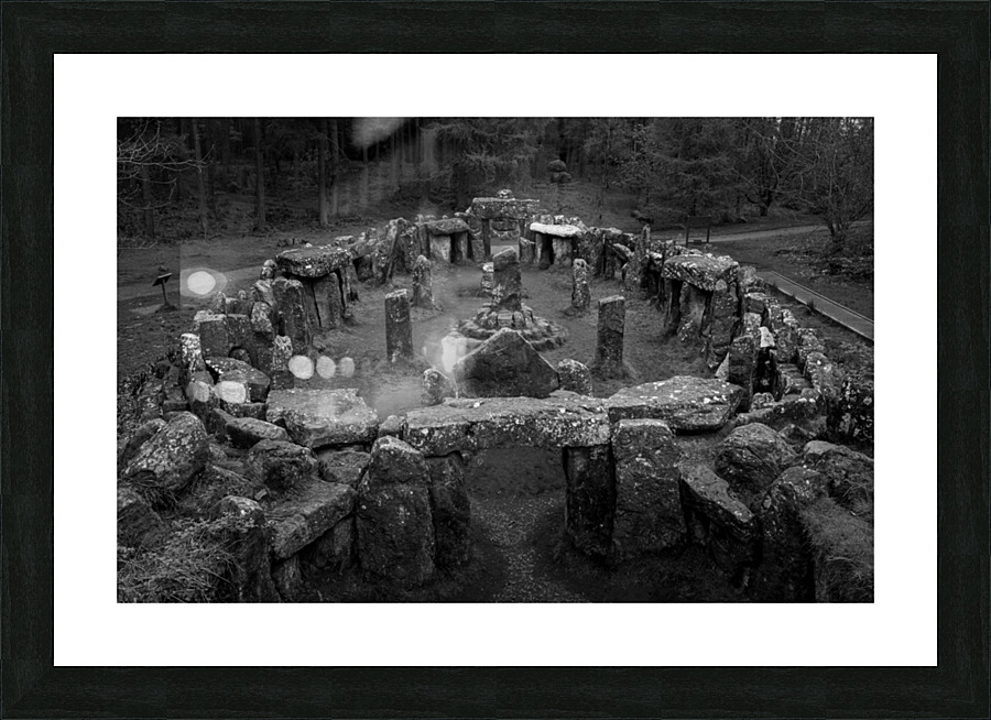 Standing stones of the Druids Plantation in Nidderdale Picture Frame print