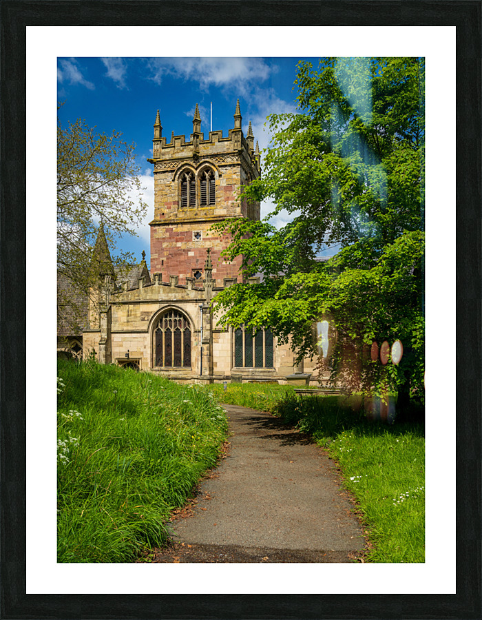 Parish church of St Marys in Ellesmere Shropshire Picture Frame print