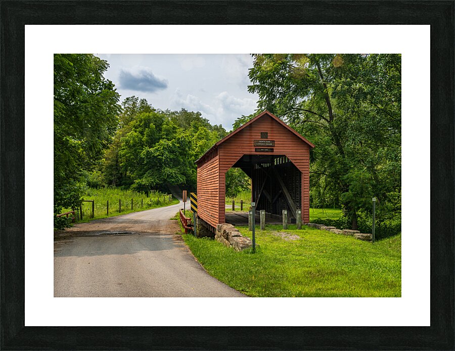 Dents Run Covered bridge near Morgantown WV Picture Frame print