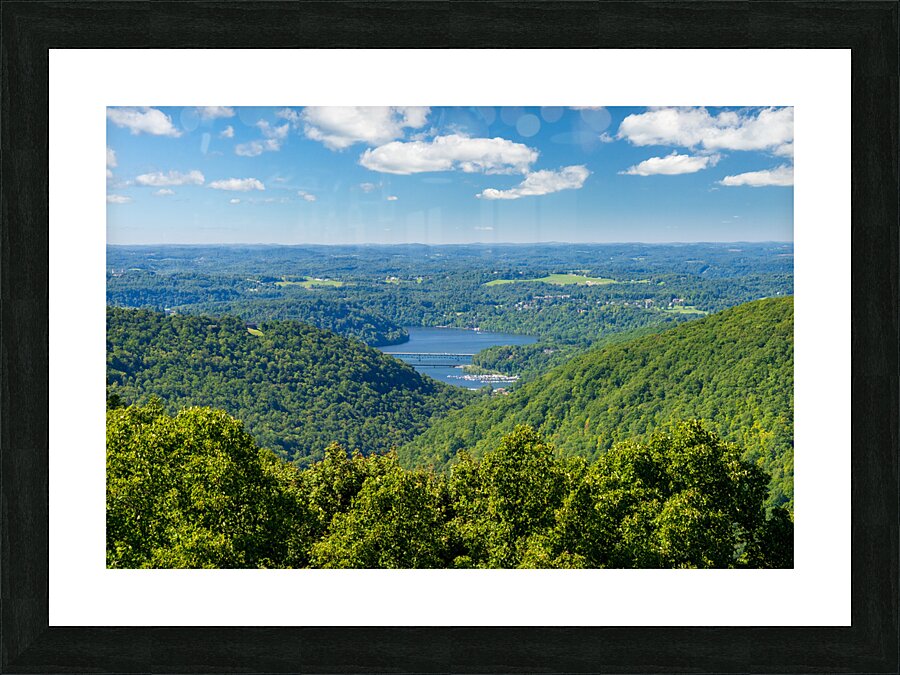 Cheat Lake seen from Snake Hill overlook near Morgantown Impression et Cadre photo