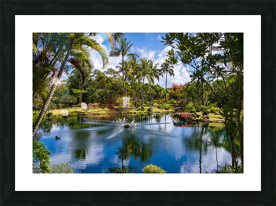 Gorgeous lagoon and lake in the Na Aina Kai sculpture garden Picture Frame print