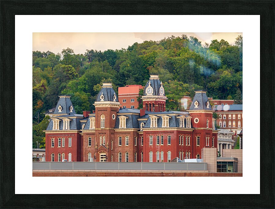 Woodburn Hall at sunset in Morgantown WV Picture Frame print