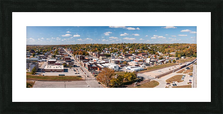 Townscape of Hannibal in Missouri  home of Mark Twain Impression et Cadre photo