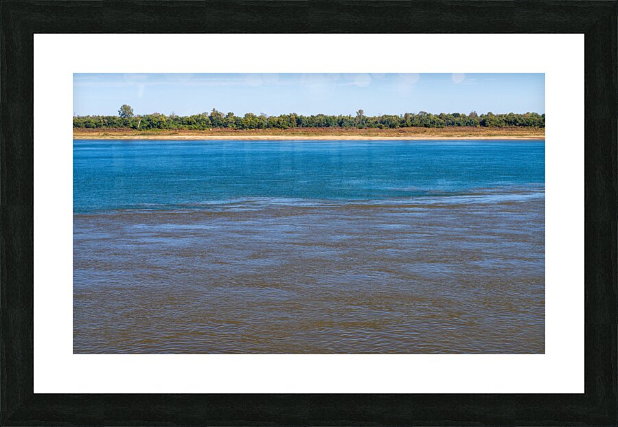 Blue clear water from Ohio river meets brown muddy Mississippi Impression et Cadre photo