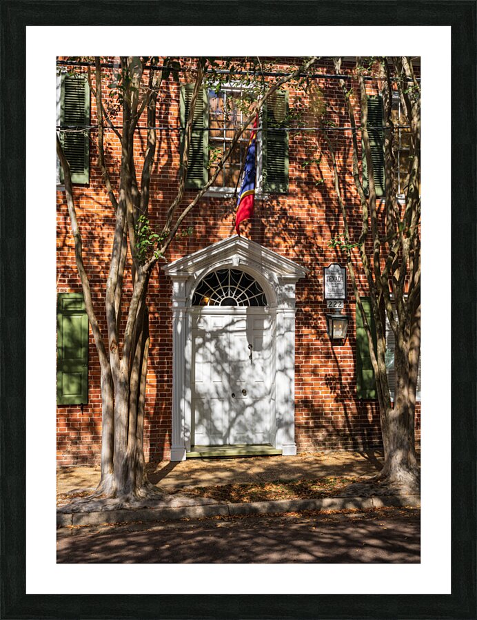 Oldest brick house in Natchez in Mississippi used as Capitol bui Picture Frame print