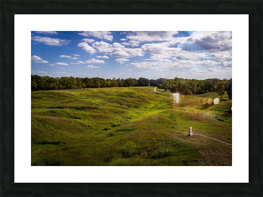 Battlefield in National Park for the Vicksburg siege in Mississi Picture Frame print