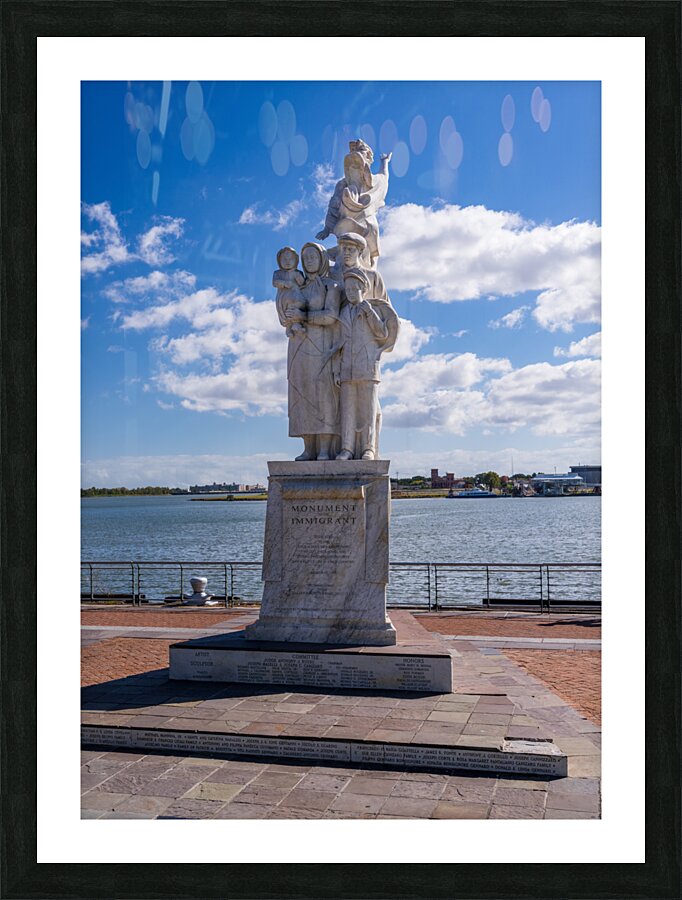 Monument to the Immigrant sculpture in New Orleans Picture Frame print