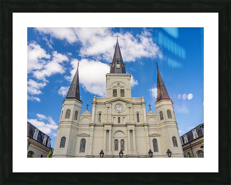Facade of Cathedral Basilica of Saint Louis in New Orleans LA Picture Frame print