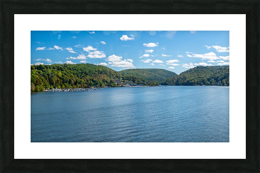 Early fall colors on Cheat Lake in Morgantown WV Picture Frame print
