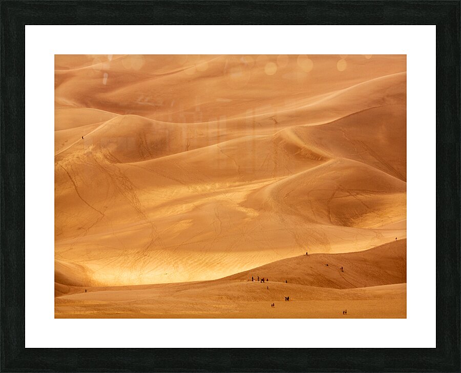 People on Great Sand Dunes NP  Picture Frame print