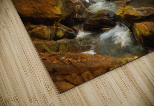 Impressionistic Deckers Creek waterfall in West Virginia Steve Heap puzzle
