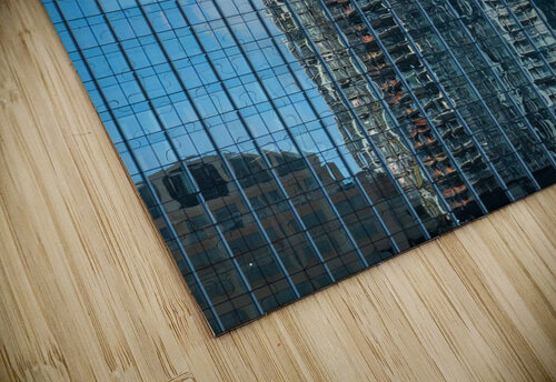 Reflections of other towers in Indeed HQ building in Austin TX Steve Heap puzzle