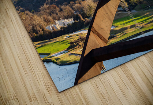Colorado river and Pennybacker bridge from overlook in Austin Te Steve Heap puzzle